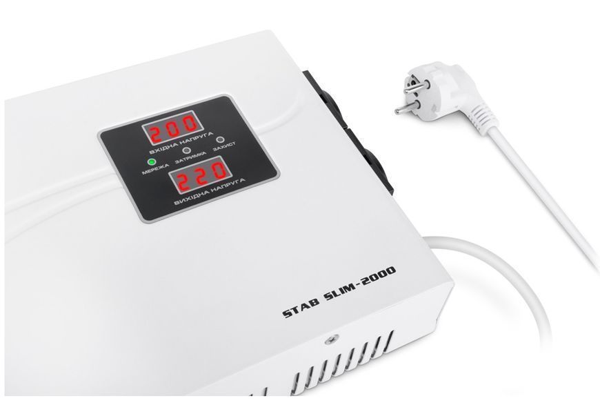 Стабілізатор напруги Real-El STAB SLIM-2000 White (EL122400008) 580408ua фото