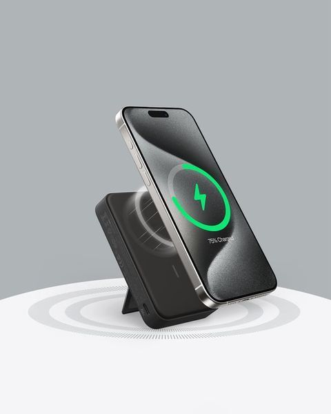 Зовнішній акумулятор (павербанк) Anker MagGo 10K 10000mAh 15W Qi2 Black (A1654P11) 613548 фото