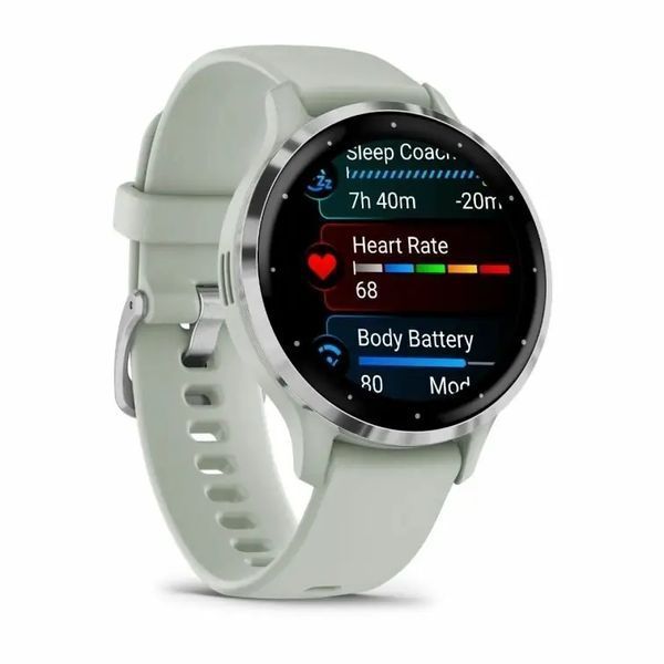 Смарт-часы Garmin Venu 3S Silver S. Steel Bezel w. Sage Gray Case and S. Band (010-02785-01/51) 612681 фото