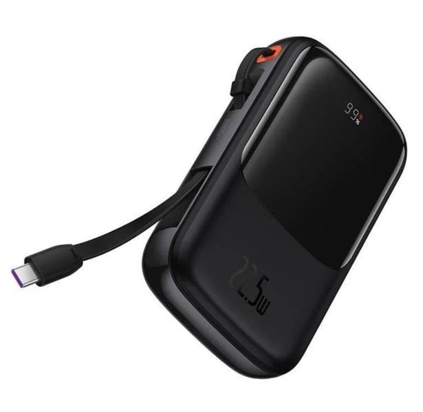 Зовнішній акумулятор (павербанк) Baseus Qpow 10000mAh 22.5W Black (PPQD060101) 613612 фото