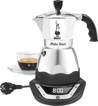 Кофеварка гейзерная электрическая Bialetti Moka Timer 8006363009997 303891 фото