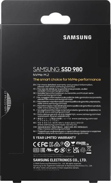 SSD накопитель Samsung 980 500 GB (MZ-V8V500BW) 336025 фото