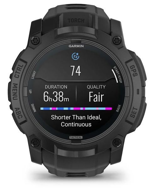 Смарт-годинник Garmin Instinct 3 50mm Amoled Tactical Edition Black with Black Band (010-03020-50/90) 613078 фото
