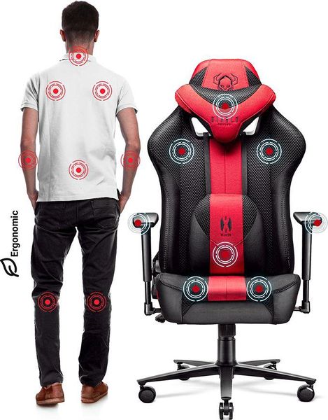 Компьютерное кресло для геймера Diablo Chairs X-Player 2.0 Crimson King Size/Antracite 312228 фото