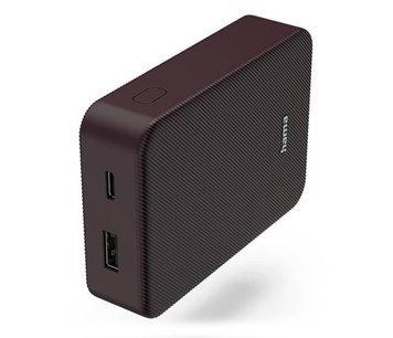 Внешний аккумулятор (павербанк) Hama Color Power Pack 10 10000 mAh Burgurdy 614707 фото
