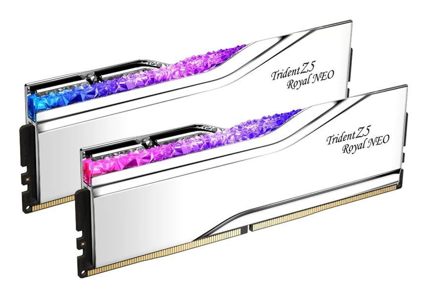 Память для настольных компьютеров G.Skill 32 GB (2x16GB) DDR5 6400 MHz Trident Z5 Royal Neo Silver (F5-6400J3039G16GX2-TR5NS) 571544 фото