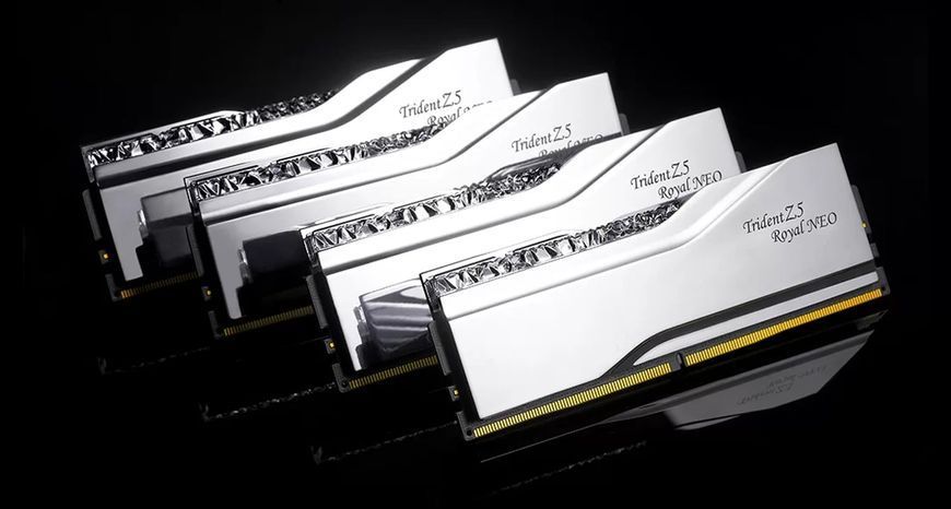 Память для настольных компьютеров G.Skill 32 GB (2x16GB) DDR5 6400 MHz Trident Z5 Royal Neo Silver (F5-6400J3039G16GX2-TR5NS) 571544 фото