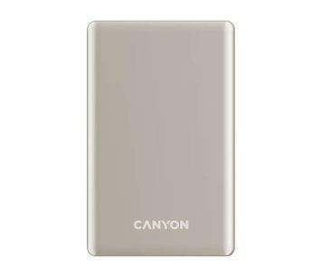 Внешний аккумулятор (павербанк) Canyon OnCharge 505 slim 5000mAh 20W Beige (CNS-CPB505BE) 614704 фото