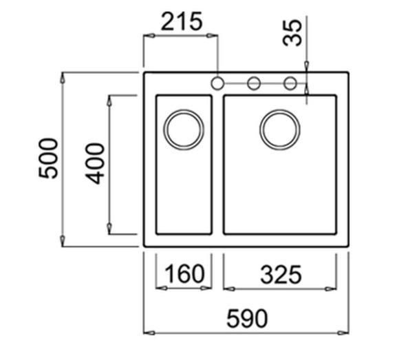 Кухонная мойка Teka Forsquare 2B 590 TG Black 295173 фото