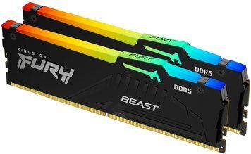 Оперативна пам'ять для настільних комп'ютерів Kingston FURY 64 GB (2x32GB) DDR5 6000 MHz Beast RGB EXPO (KF560C36BBEAK2-64) 475850 фото