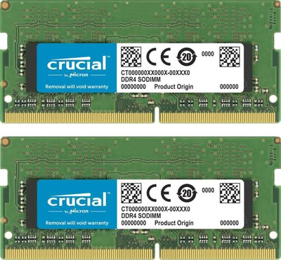 Пам'ять для ноутбуків Crucial 16 GB SO-DIMM DDR4 (2x8GB) 2400 MHz (CT2K8G4SFS824A) 441610 фото