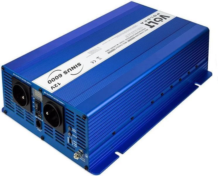 Перетворювач (інвертор) DC-AC Volt Polska Eco 6000 12V 6000/3000W (3SIPS60001) 608907 фото