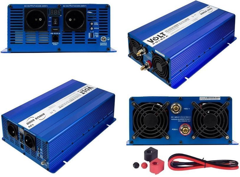 Перетворювач (інвертор) DC-AC Volt Polska Eco 6000 12V 6000/3000W (3SIPS60001) 608907 фото
