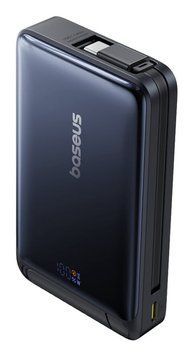 Внешний аккумулятор (павербанк) Baseus Nomos Qi2 45W 10000mAh Black (P10078800123-00) 613597 фото