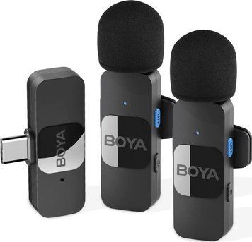 Микрофонная радиосистема для фотокамеры, для смартфона Boya BY-V20 2.0 Ultra 594909 фото