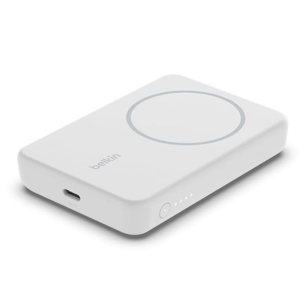 Зовнішній акумулятор (павербанк) Belkin Magnetic Wireless 5000mAh White (BPD004BTWT) 613628 фото