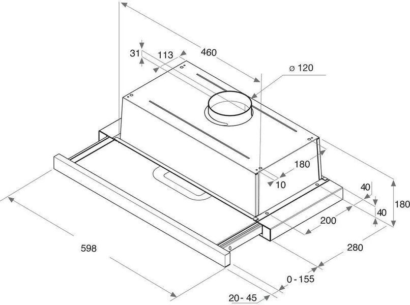 Уцінка - Витяжка телескопічна Whirlpool AKR 749/1 NB 10001414 фото
