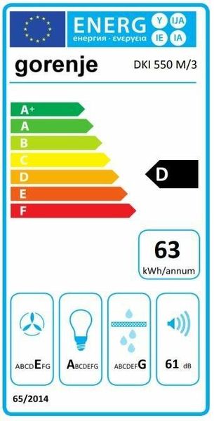 Вытяжка встраиваемая Gorenje DKI550M 321624 фото