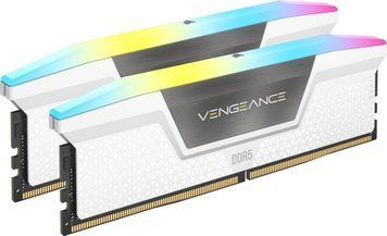 Пам'ять для настільних комп'ютерів Corsair 32 GB (2x16GB) DDR5 6200 MHz Vengeance RGB White (CMH32GX5M2B6200C36W) 478260 фото