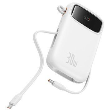 Внешний аккумулятор (павербанк) Baseus Qpow 2 10000mAh 30W White (P10055008213-00) 613614 фото
