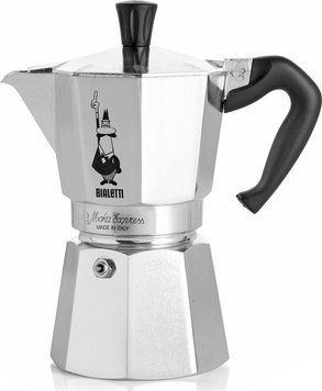 Кофеварка гейзерная Bialetti MOKA EXPRESS 4TZ silver-black 290195 фото