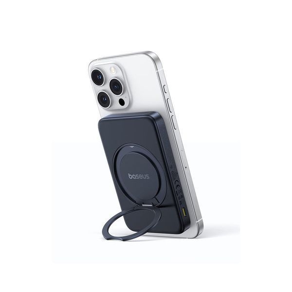 Зовнішній акумулятор (павербанк) Baseus PicoGo Qi2 5000mAh Cosmic Black (P10076802123-00) 613607 фото