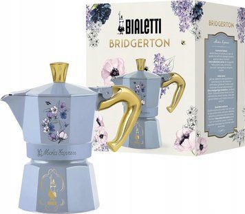 Кавоварка гейзерна Bialetti Moka Express Bridgerton 3tz Blue (2501020211) 566175 фото