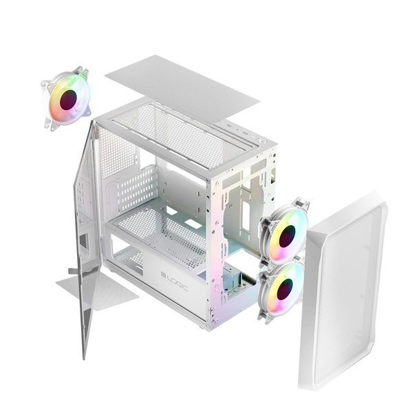 Корпус Logic Concept Portos ARGB Mini White (AM-PORTOS-20-0000000-0002) 503798 фото