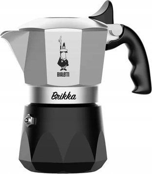 Кавоварка гейзерна Bialetti New Brikka 2023 2tz Silver/Black (2501020126) 566178 фото
