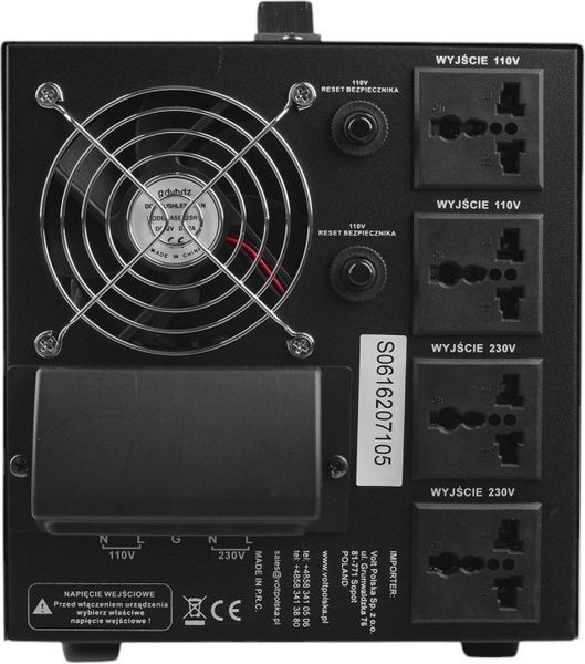 Трансформатор Volt Polska 5000VA 230V/110V (5K230110500) 514973 фото