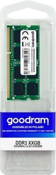 Пам'ять для ноутбуків Goodram 8 GB SO-DIMM DDR3L 1600 MHz (GR1600S3V64L11/8G) 513951ua фото