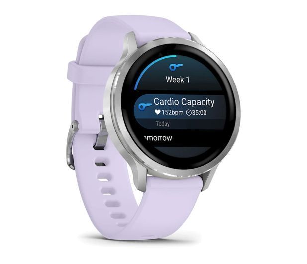 Смарт-годинник Garmin Venu 4 41 mm Silver with Periwinkle Silicone Band (010-03013-01) 614739 фото