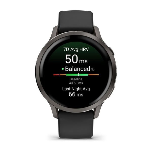 Смарт-часы Garmin Venu 4 41 mm Slate with Black Silicone Band (010-03013-02) 613090 фото